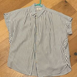 Madewell Blue and White Striped Central Shirt